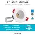 thumbnail image 4 of Luxrite 2 inch LED Recessed Light with J-Box, 8W =50W, 4100K Cool White, 600 Lumens, 4-Pack, 4 of 7