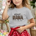 thumbnail image 2 of TOOYOU Girls Top Summer T-Shirt Children'S Casual Short Sleeved Tee Mother'S Day Letter Print Round Neck T Shirt Size 3-5 Years Grey, 2 of 4