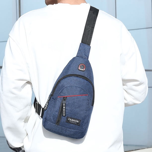 Xihbxyly Bolso Bandolera Pequeño, Correa Ajustable para El Hombro, Diseño con Orificio para Auriculares, Compacto y Versátil, Ideal para Viajes y Actividades Al Aire Libre, Unisex para Hombre y Mujer