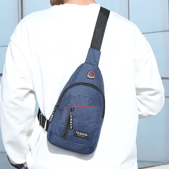 Fiudx Bolso Bandolera Pequeño, Correa Ajustable para El Hombro, Diseño con Orificio para Auriculares, Compacto y Versátil, Ideal para Viajes y Actividades Al Aire Libre, Unisex para Hombre y Mujer, T
