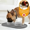thumbnail image 3 of Dog Food Mat Anti-Slip Bowl Mats for Food and Water, High-Lips Waterproof Pet Placemat Prevent Messy Spills to Floor, Silicone Puppy Feeding Trays ，12" x 19", 3 of 7