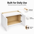 thumbnail image 3 of LUXEYARD White Shaker Wall Cabinet - Ready to Assemble, Perfect for Kitchen, Laundry, and Bathroom Storage - 30”W x 18”H x 12”D, 3 of 7