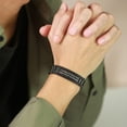 thumbnail image 5 of Vnox Men's Jewelry Watch Link Personalized Black Bracelet for Father's Day Gift, 5 of 7