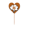 thumbnail image 1 of Daily Language chat feliz Hola Etiqueta del corazón de la bandera del palillo de dientes, 1 of 3