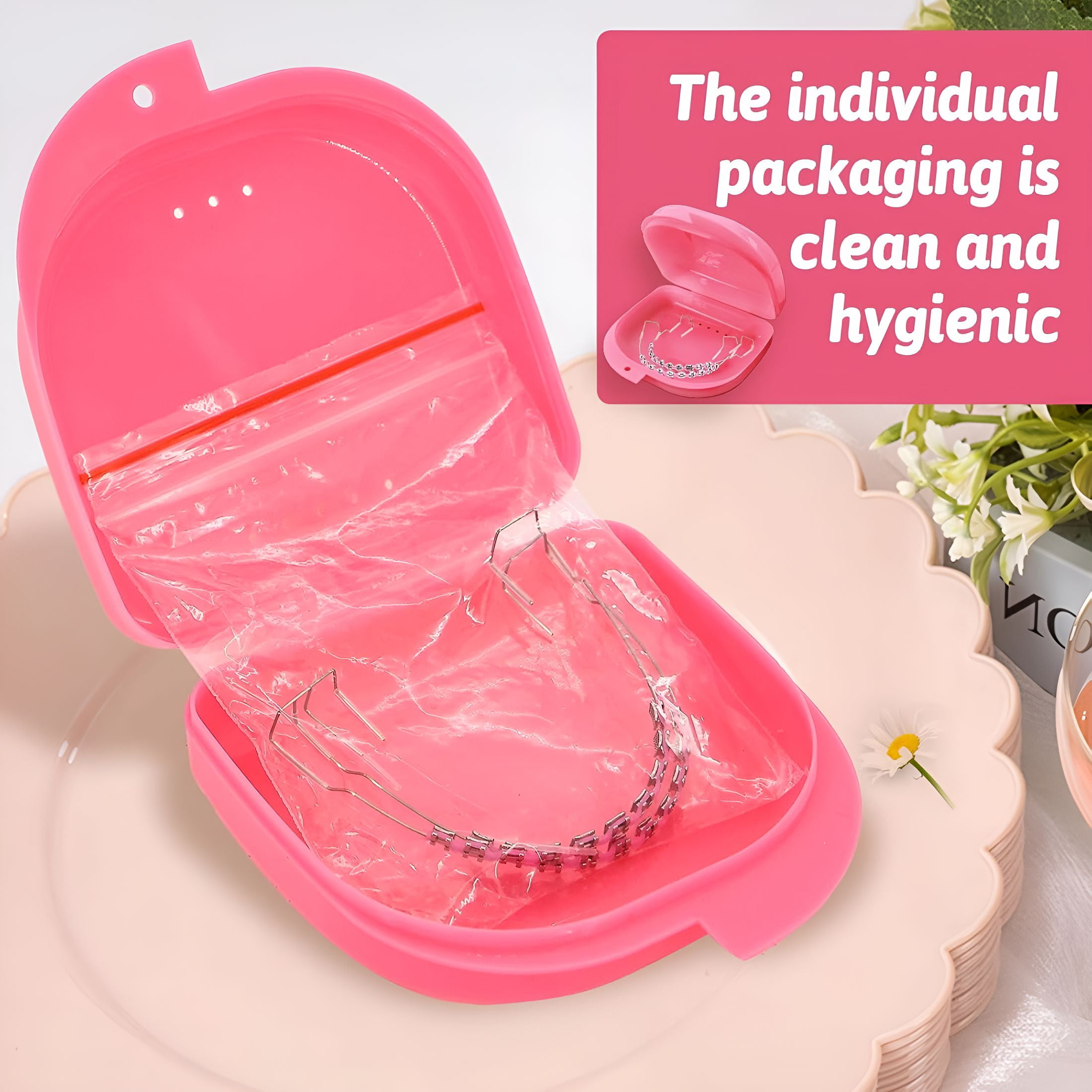 XIRQI Fake Braces,Brackets for Teeth Kit 2 Pack,Braces Kit with