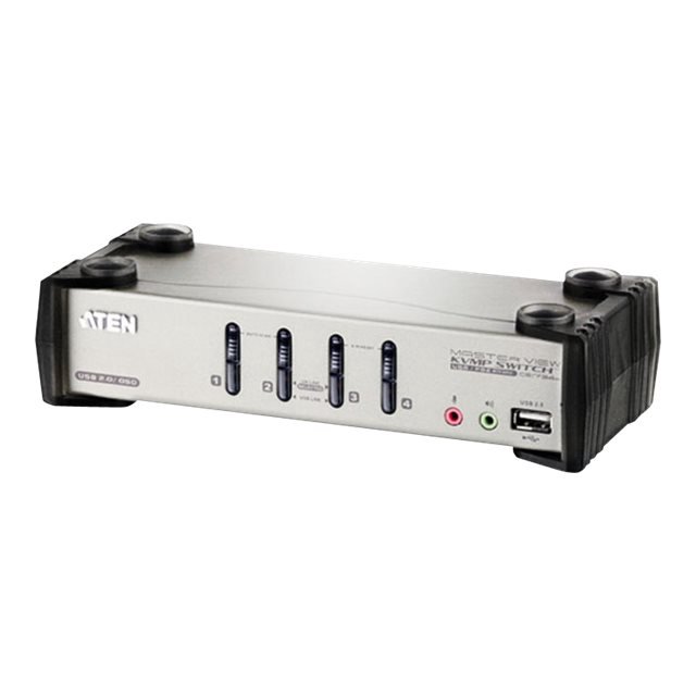 ATEN CS1734B - KVM / audio / USB switch - 4 x KVM / audio / USB - desktop