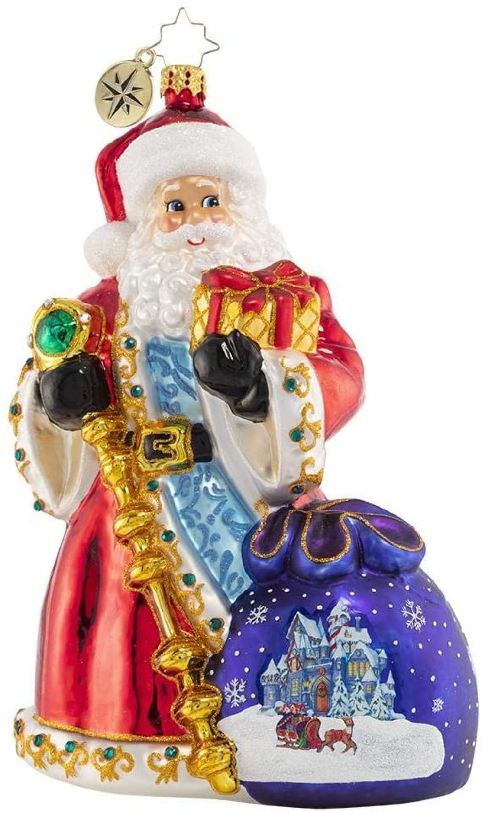 Christopher Radko Hand-Crafted European Glass Christmas Decorative Figural  Ornament, Twilight Delight Santa - Walmart.com