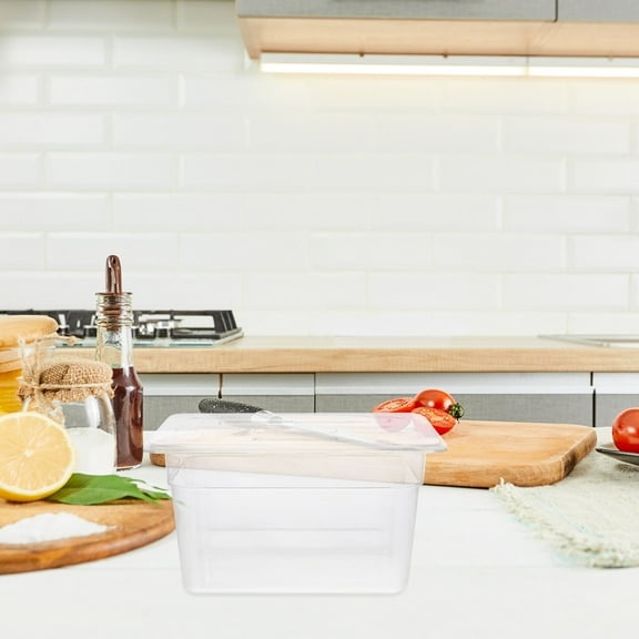 YSNOOWE Serving Dish With Lid Plastic Rectangular For Kitchen Use 1 Set 10.3X6.3X5.9In