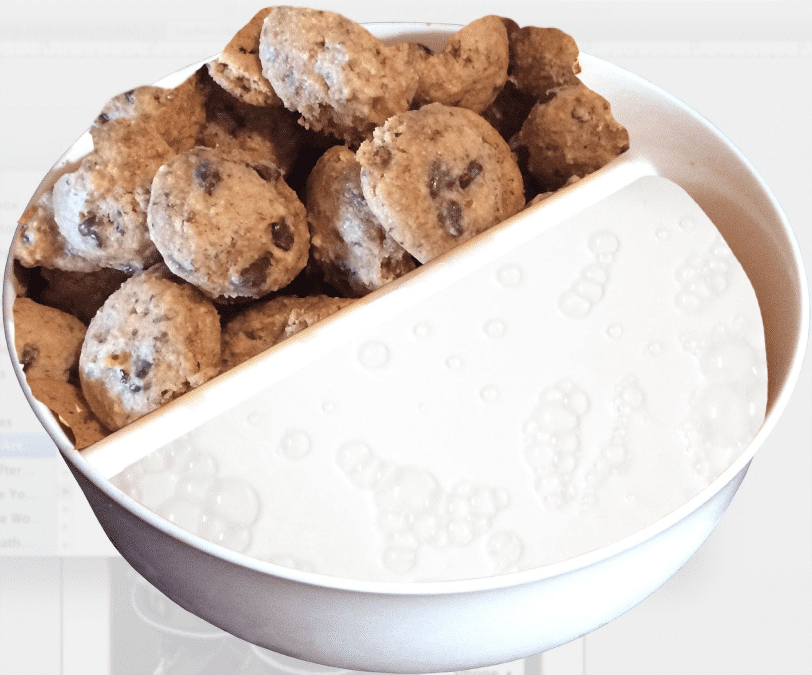 Just Crunch Anti-Soggy Cereal Bowl - Bpa-Free Divided Bowls for