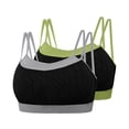 thumbnail image 2 of Agkizg Plus Size Sports Cami Stretchy Breathable Fabric Active Wear Sports Bra Tank Top,2-Pack (Women's or Women's Plus), 2 of 5