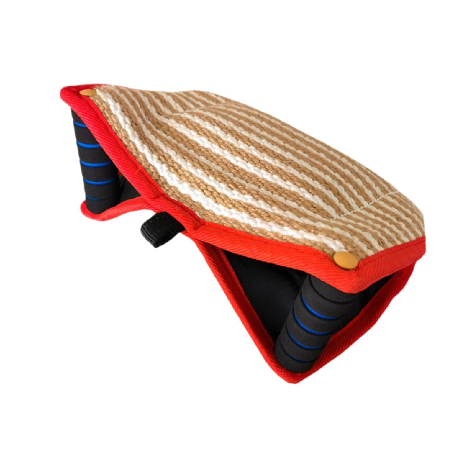 Bvdfgk Dog Bite Pillow Dog Training Biting Sleeves Interactive Toy Sturdy Portable Bite red