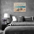 thumbnail image 2 of Beach Sea Turtle Bathroom Wall Art Ocean Turtle Christian Bible Verses Pictures Wall Decor Coastal Nautical Canvas Painting Love Artwork Home Decoration for Bedroom Office Framed 16"x12", 2 of 6
