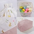 thumbnail image 4 of Kdkad Easter Decoration Drawstring Gift Bag - 7.1×12 Inch Sky Blue/Pink/Purple Cloth Tote Bag - Wear-Resistant Tear-Proof Candy Storage Organizer for Small Item - Lightweight Foldable Gift Bag, 4 of 9