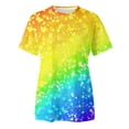 thumbnail image 5 of Womens T Shirts Summer Loose Short Sleeve Gradient Print Tops Spring 2026 Crew Neck Casual Basic Tees, 5 of 6