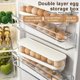 thumbnail image 3 of Double Layer Slide-Type Egg Storage Box Large Capacity Stable Egg Storage Box for Countertop Fridges, 3 of 5