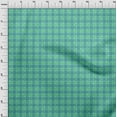 thumbnail image 4 of oneOone Rayon Teal Green Fabric Check Sewing Fabric By The Yard Printed Diy Clothing Sewing Supplies 56 Inch Wide, 4 of 4
