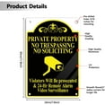 thumbnail image 2 of Aluminum Private Property No Trespassing Soliciting Sign Aluminum Decorative Signs Metal Aluminum Sign for Outdoor & Indoor 12" X 8", 2 of 5
