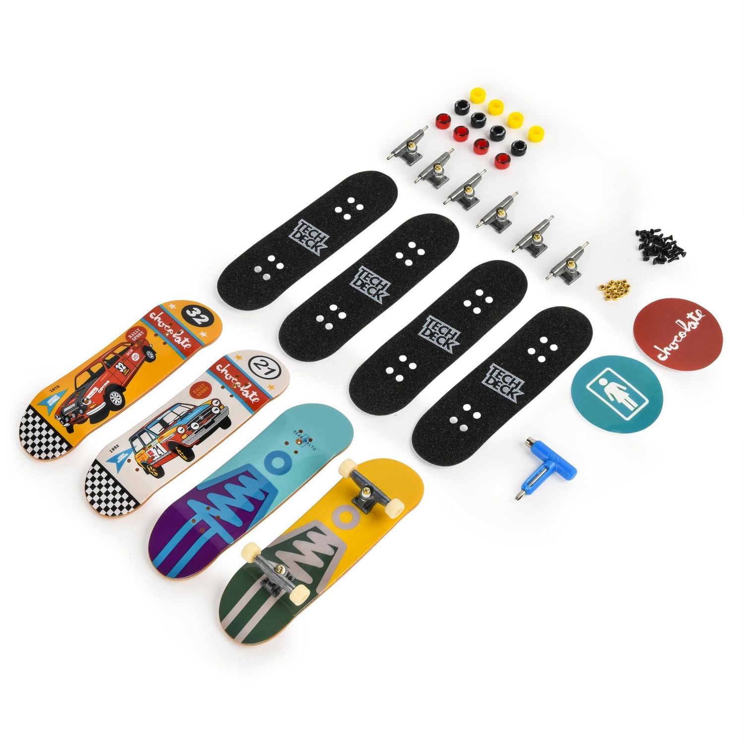 Tech Deck, Ultra DLX Fingerboard 4-Pack, Girl/Chocolate