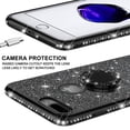 thumbnail image 5 of SOGA Diamond Bling Glitter Cute Phone Case with Kickstand Compatible for iPhone 8 Plus Case,iPhone 7 Plus Case,Rhinestone Bumper Slim with Ring Stand Girls Women Phone Cover - Black, 5 of 5