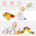 thumbnail image 6 of Infant Plush Toy Musical Caterpillar Toy Rich Colors Patterns Baby Toy with Ruler Design Toy for Newborn Boys Girls 3 6 12+Months, 6 of 8