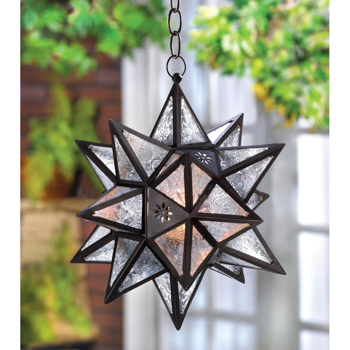 Details about   Moroccan Style Hanging Metal Star Candle Holder Lantern for Home Party Decor 