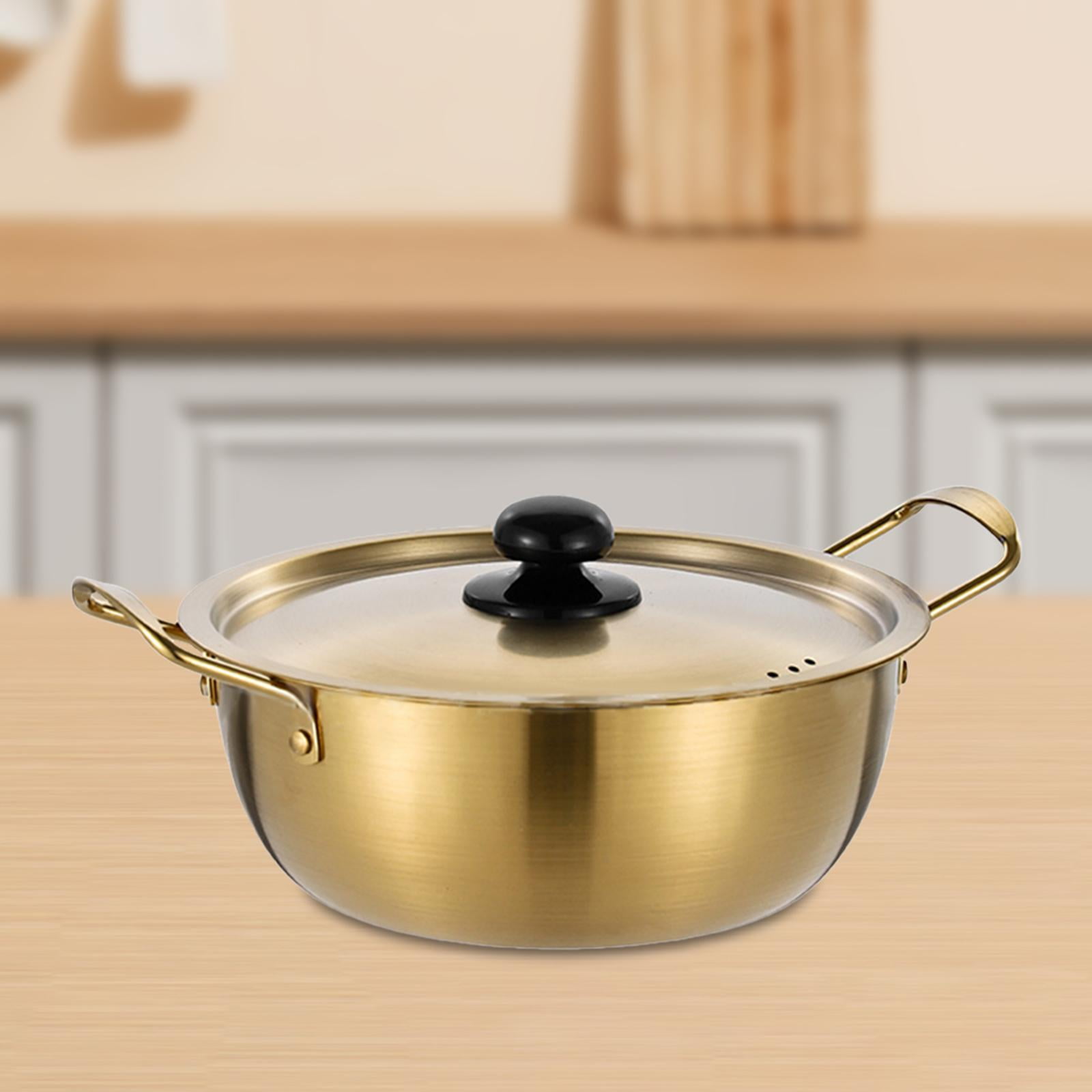 Tongina Korean Ramen Cooking Pot, Seafood Pot, Fast Heating, Korean Instant Noodle Pot, Kimchi Soup Pot for Camping Noodles, Ramyun Eggs 20cm