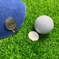 thumbnail image 4 of Clip de metal para gorra de golf Clip para gorra de golf Marca de golf Clip magnético para gorra Etiqueta de bola de metal con moneda redonda plateada, 4 of 4