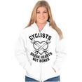 thumbnail image 3 of Cyclists Break Hearts Not Bones Biker Zip Hoodie Sweatshirt Women Brisco Brands M, 3 of 6