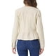 thumbnail image 3 of CHAQUETAS DE JEAN PARA MUJER INSPIRADAS CHIC, CON BOTONES, HEM PEPLUM, MANGAS LARGAS, CORTAS, COLOR BLANCO OSTRA, TAMAÑO L, 3 of 5