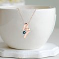 thumbnail image 2 of 1.00 Ct Round Cut Tanzanite Gemstone Wonderful Solitaire Stylish Necklace for Ladies Solid 18K Rose Gold With 18 inches Chain, 2 of 3