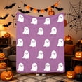thumbnail image 4 of AYktou Halloween Throw Blanket, 60×80 Inch Fall Ghost Blanket Thanksgiving Portable Picnic Blanket Cozy Warm Flannel Decorative Sofa Blanket for Office Bedroom Living Room Couch Bed Home Decor, 4 of 6