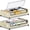 2 Pack-Beige, variant on 2 Pack Under the Bed Storage Containers,12 inch Height Under Bed Shoe Storage,31inch Long Underbed Storage with Wheels,Large Rolling under bed Clothes Storage Drawers with Lid for Dorm Tall,Black
