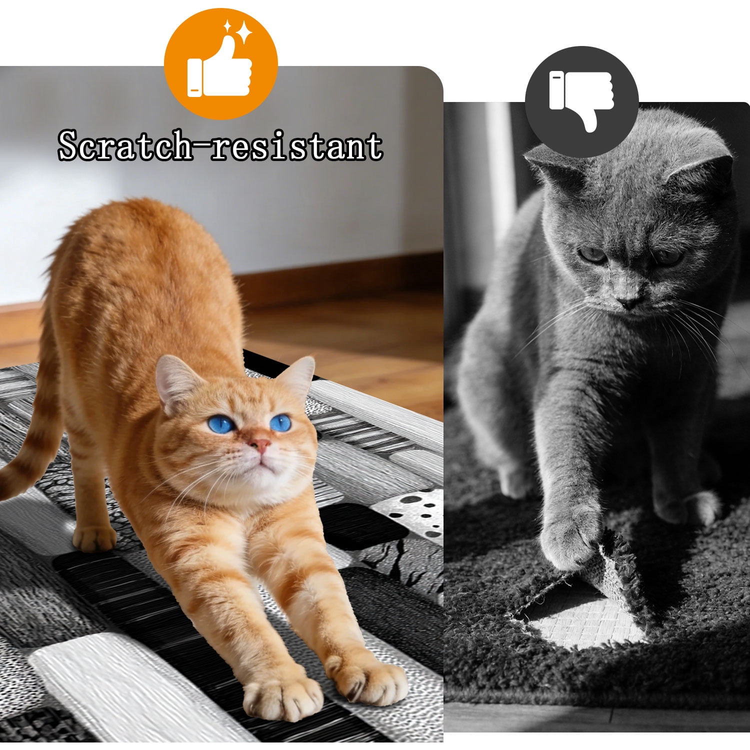 3 Piece Kitchen Rug Set, Non-Slip And Washable, Abstract Pattern Kitchen Hallway Rug, Soft And Comfortable, Suitable For Sinks, Floors, Entrances, Hallways and Bathrooms