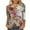 Multicolor Plus Size Blouse for Women_i, variant on CYMMPU Fall Trendy Shirts 3/4 Sleeve Tunic Tops Spring Tops Loose Fit Blouses for Women Dressy Casual Floral Printed Crew Neck Lightweight Basic Tees Multicolor XXXXL