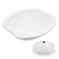 thumbnail image 1 of Évier de Récipient de Meuble-Lavabo, 404x384x130mm Évier de Récipient Blanc Bol d'Évier de Comptoir Intégration Sans Couture, 1 of 7