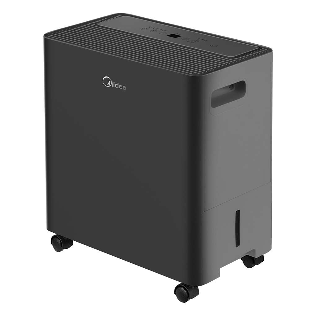 Restored Midea Dehumidifier With Built-In Pump and App Control, Smart, 50 Pint, For Rooms Up to 4,500 Sq Ft, RMD50PSWB, Refurbished