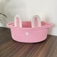 thumbnail image 4 of Cesta de almacenamiento para conejos de Pascua - Cesta de tela tejida blanca, rosa o azul para huevos, juguetes, aperitivos, organización de escritorio, 12,2x8,2 pulgadas, 4 of 6