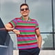 thumbnail image 4 of Fotbe Colorful Mexican Stripes Camiseta Polo de Golf para Hombre con Estampado – Camisa Deportiva Transpirable con Cuello Abotonado-Large, 4 of 6