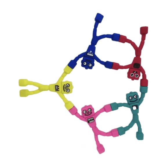 5PC Magnetic Robot Travel Toys - Sensory Fidget Toys Airplane Car Road Trip Activities Fridge Magnets Classroom Must Have Gift Set