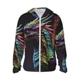 thumbnail image 1 of KLL Dragon avec Imprimé Queue Colorée Sweat à Capuche Extérieur Protection Solaire UPF 50+ pour Hommes et Femmes Manches Longues Pêche Randonnée Performance-Petit, 1 of 7
