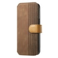 thumbnail image 6 of Compatible with iPhone 13 Pro Wallet Case with RFID Blocking Card Holder Fashion PU Leather Contractible Wrist Kickstand Shockproof Anti-fall Flip Phone Case Cover For iPhone 13 Pro,Brown, 6 of 10