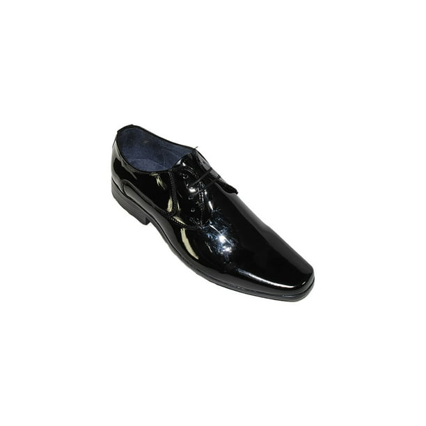 ZAPATO DE VESTIR LEON HOMBRE CABALLERO NEGRO CHAROL 4509 LEON 4509