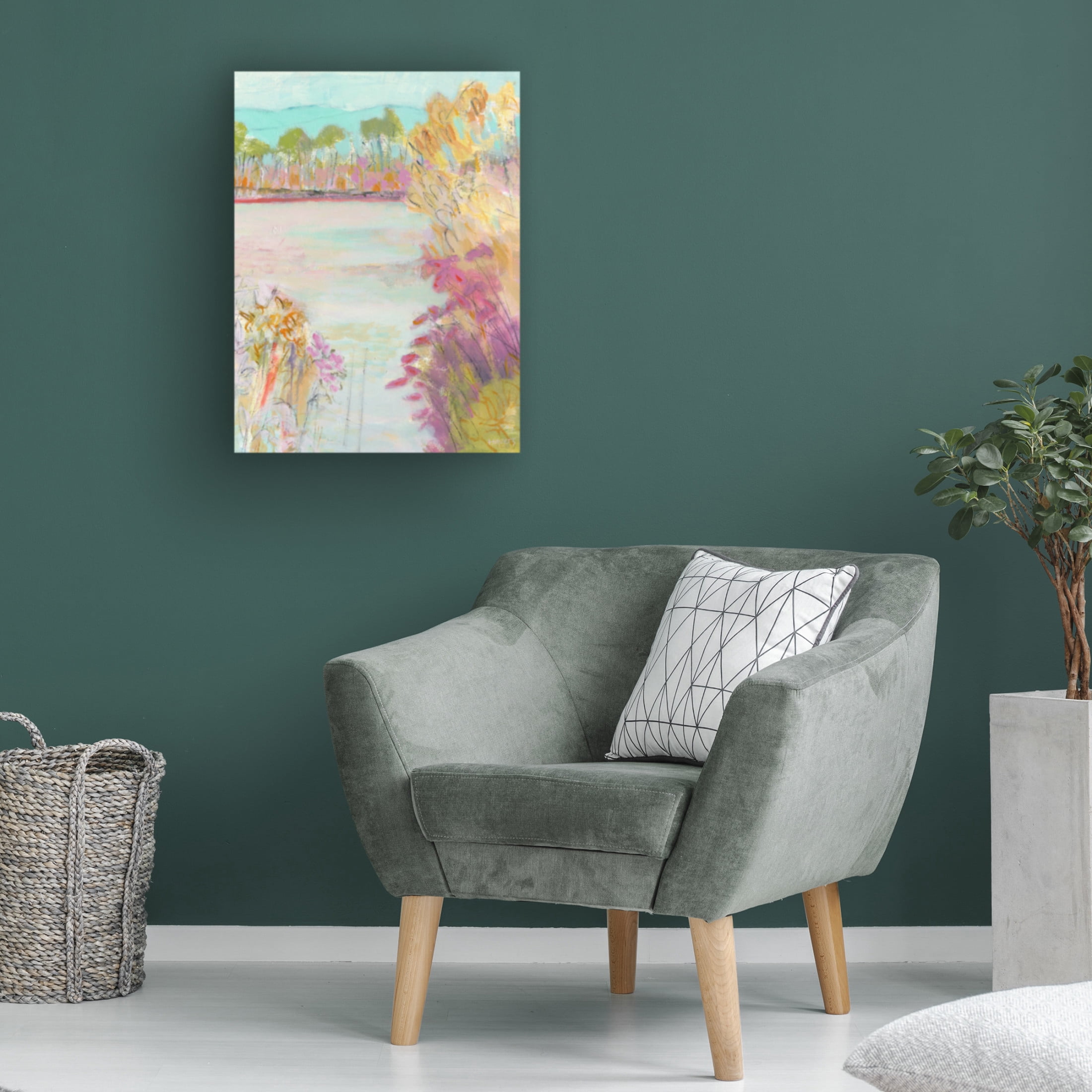 Canvas Wall Art - Chrissie Havers 'Bright Light Across the Pond' Wall Art for Living Room, Bedroom, or Office Décor by Trademark Fine Art - 18 x 24 Inches