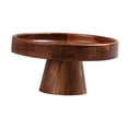 thumbnail image 2 of Bandeja de madera maciza para pastel, pedestal, para uso doméstico, bandeja para servir aperitivos, base alta para tartas de boda, postres, sushi, fru S, 2 of 9