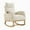 Beige, variant on S-HOME Ergonomic Upholstered Rocking Chair Teddy Fleece with Supportive Backrest Side Pockets for Nursery or Home, Beige