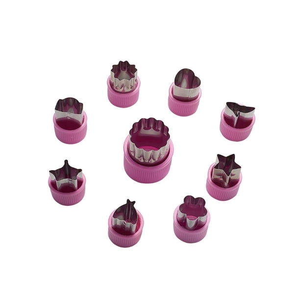 Cortador en forma de fruta Toystoory 9 Uds acero inoxidable verde rosa violeta rosa