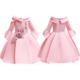 thumbnail image 1 of Vestido de dama de honor para ni?as, flor, fiesta infantil, lazo, boda, princesa, vestidos de noche, 1 of 2