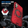 thumbnail image 6 of Military Grade Samsung Galaxy A54 5g Case with Stand and Magnetic Mount Black, Durable 2 in 1 Soft TPU Shell and Hard PC Cover Samsung A54 5g Phone Case Shockproof (Red), 6 of 16