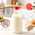 thumbnail image 4 of Botella de vidrio de borosilicato alto con tapa de silicona, envase reutilizable y fácil de limpiar para café y bebidas de grado alimenticio, 1 L, 4 of 7