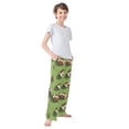thumbnail image 4 of FORMRS Kids Pajama Pants with Pockets Size 6-8Y Boys Lounge Sleep Bottoms, Game Day Footballs, 4 of 8